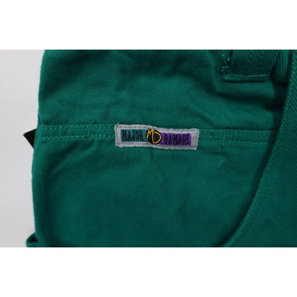 Deadstock Vintage 90s Streetwear Mens 38x34 Baggy Relaxed Skateboard Jeans Green - Picture 7 of 16